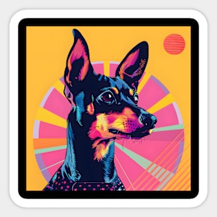 Manchester Terrier in 80's Sticker